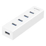 ZORBES® 4-Port USB 3.0 Hub SuperSpeed for MacBook, Chromebook, Laptop, Surface and More- White