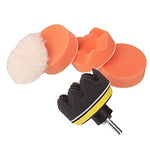 STHIRA  Imported Auto Car Drill Adapter with 5Pcs 3 Inch Buffing Pad Kit Polishing Compound