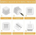 HASTHIP Resin Moulds Kit for DIY Candles with 50Pcs Candle Wicks and 2 Pieces Wick Centering Devices, Candle Epoxy Resin Molds, Hand Casting Mould for DIY Candle Fondant Soap Chocolate Crafts