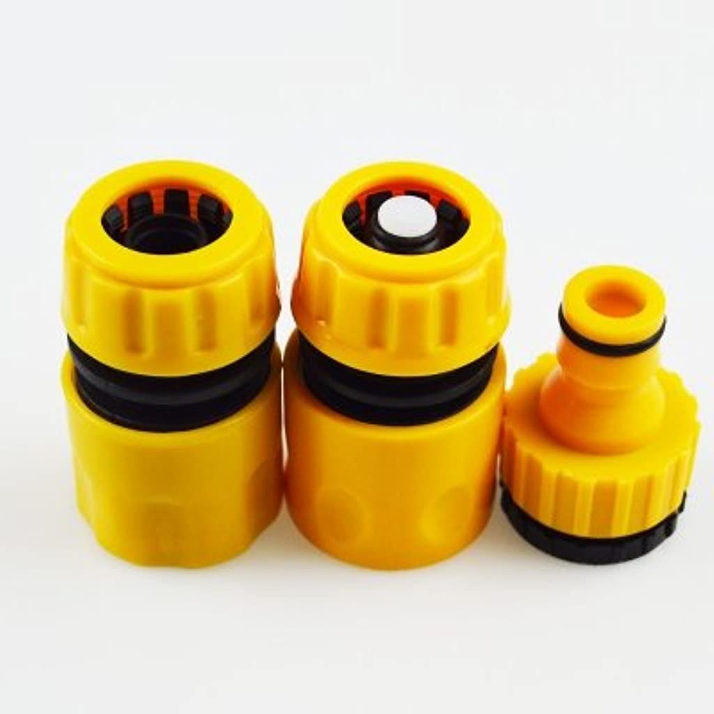 Supvox  Useful Hose Pipe Fitting Quick Water Connector Adaptor Garden Lawn Tap 3PCS