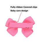 PALAY  20 Hair Clips Mini Hair Bow Grosgrain Ribbon Hair Bows with Alligator Clips for Baby Girls Toddlers Kids, 20 colors(2.4 Inch)