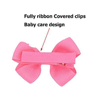 PALAY  20 Hair Clips Mini Hair Bow Grosgrain Ribbon Hair Bows with Alligator Clips for Baby Girls Toddlers Kids, 20 colors(2.4 Inch)