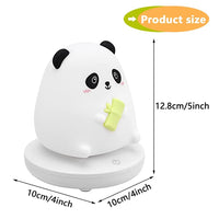 Verilux® Panda Night Light with 3-Brightness Warm Light Smile Panda Night Light Soft Silione Lamp USB Rechargeable Nursery Night Light for Boys Girls Bedroom