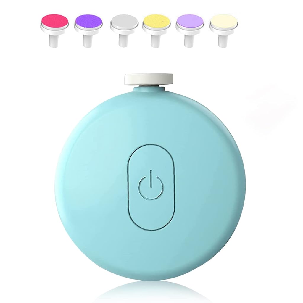 SNOWIE SOFT Baby Nail Trimmer New Born, Electric Nail Cutter with 6 Grinder Bit for Kids Manicure Kit Nail Clippers Painless Safe Effective, Toenail and Fingernail, Without Battery