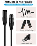 ZORBES® XLR Cable, 10 FT XLR Male to Female Cable XLR Microphone Cable, Metal Mic Compatible with Karaoke Machine/Speaker/Amp/Mixer for Karaoke Singing, Speech, Wedding, Stage and Outdoor Activity