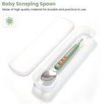 SNOWIE SOFT® Baby Fruit Spoon Scraper for Baby Feeding 2 in 1 Multifunction Serrated Grapefruit Fruit Spoon for Kids(Green)