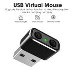 Verilux® Mouse Jiggler Tiny Undetectable Mouse Mover with Separate Mode and ON/Off Buttons, 3 Jiggle Modes Automatically Simulates Mouse Movement to Keep Screen Active, Driver-Free, Plug-and-Play