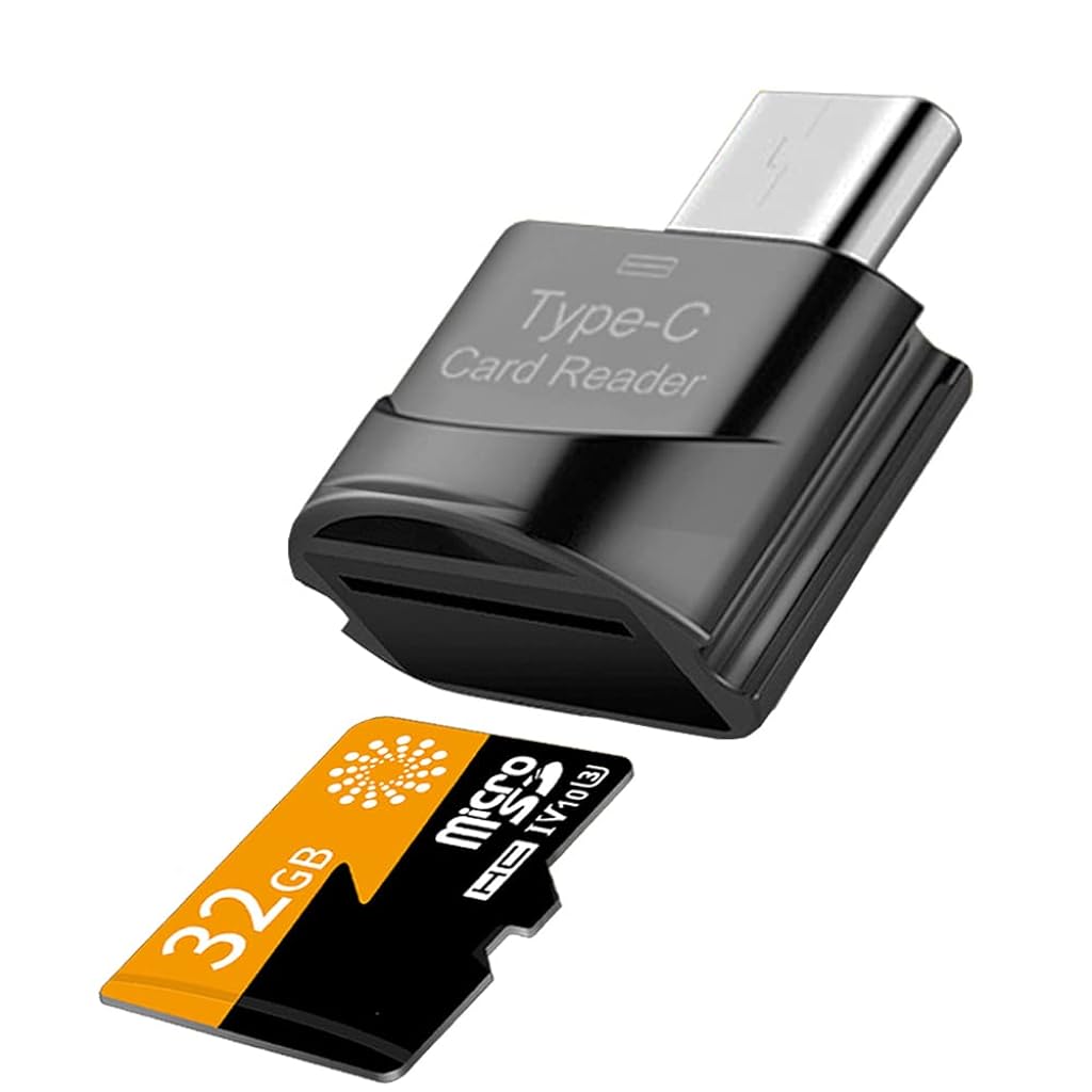 Verilux Micro SD Card Reader Mini Type C Card Reader TF Card Reader with Keychain USB C to Micro SD SDHC SDXC OTG Memory Card Reader Compatible with Laptops, MacBook, Samsung Galaxy Note 20 S20