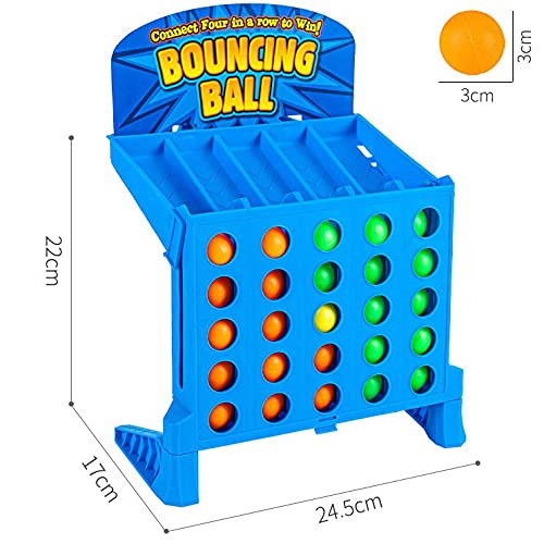 Eleboat® Bouncing Ball Game, Connect 4 Shots Board Game