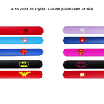 PATPAT® 10Pcs Superhero Wrist Band for Kids Slap Bracelet for Boys, Superhero Slap Kids Bracelets for Girls Boys Bracelet Snap Wrist Bands for Kids, Party Favors Gifts Birthday Christmas Gifts