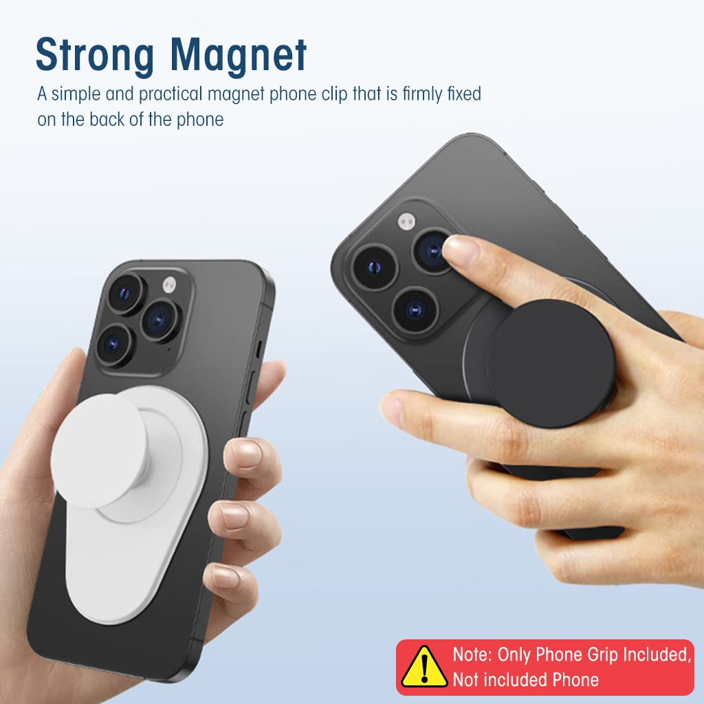 ZORBES Magnetic Mobile Back Holder Grip Magnetic Phone Grip Strong Magnet Phone Grip Holder for iPhone12, 13, 14 Series Phone Holder for Hand Phone Stand Holder for MagSafe (Only Phone Grip)