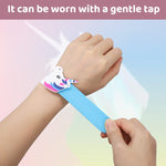 PATPAT® Slap Bands for Kids 5Pcs Set, Unicorn Slap Bracelets Colorful Silicone Toys Wristband for Boys Girls Exchanging Gifts, Birthday Party Supplies Favors