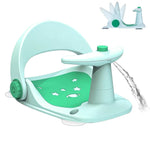 SNOWIE SOFT® Baby Bath Chair for Bath Tub with Water Spray and Suction Cup, Anti-Slip Bath Seat for Babies 3 Months & Up, Adjustable Back Support Bath Shower Chair for Baby