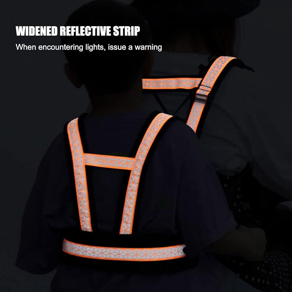 SNOWIE SOFT® Kids Safety Belt for Two Wheeler with Reflective Strips, Portable Seat Belt Children Motorcycle Harness for Motorcycle Bike, Adjustable Safety Harness for Kids Ride Strap (2-12years)