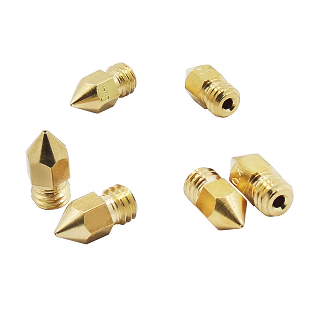 ELEPHANTBOAT  22Pieces 3D Printer Extruder Nozzle MK8 for Makerbot Creality CR-10 7 Different Size 0.2 mm, 0.3 mm, 0.4 mm, 0.5 mm, 0.6 mm, 0.8 mm, 1.0 mm