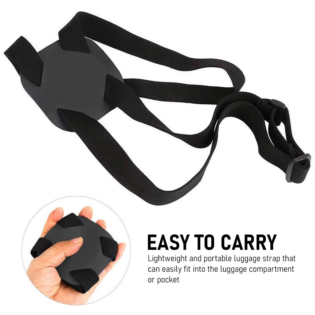 HASTHIP 2Pcs Luggage Straps Bag Bungees for Add a Bag, Adjustable Elastic Travel Suitcases Luggage Bags Strap Belt with Buckles - Black