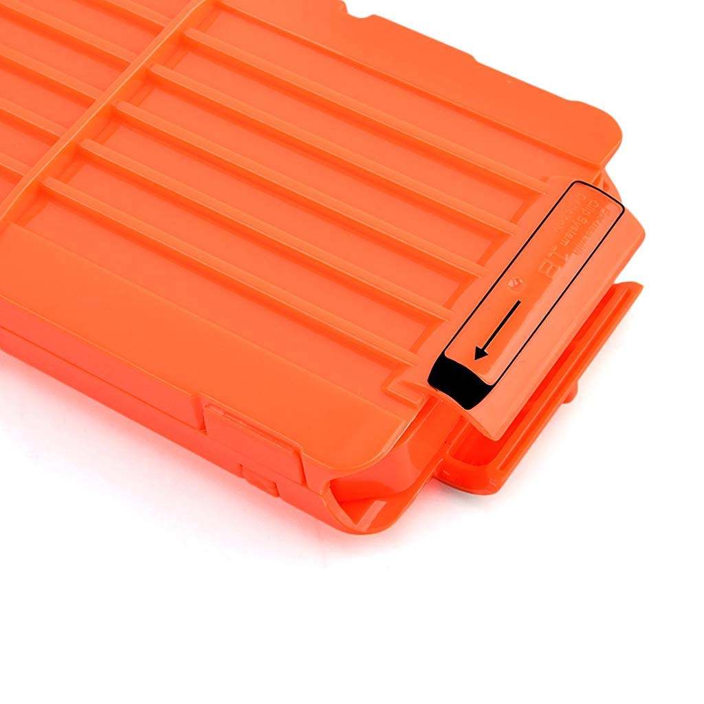 PATPAT  Soft Bullet Clip Quick Reload Clip for Nerf Elite Series Pack of 18 Bullets Ammo Cartridge Dart Nerf Clip, Plastic Toy Gun for Nerf Gun Bullet, Best Gifts for Boys - Orange