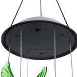 Supvox  Glass and Plastic Solar Changing Colour Hummingbird LED Hanging Lamp Wind Chime for Outdoor Indoor Gardening Yard Pathway