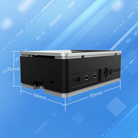 Verilux Raspberry Pi 4 Case, Raspberry Pi 4 Passive Aluminum Alloy Case with Heat Sinks for Raspberry Pi 4 with 3510 Cooling Fan and 4 pcs Aluminum Heat Sinks for Raspberry Pi 4 Model B/Pi 4B/Pi 4