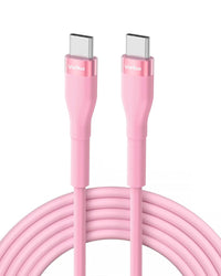 Verilux® Type C to Type C Cable, 6.6ft Support 100W PD Fast Charging USB Type C Cable, 480Mbps Data Transfer Cable, C Type Cable for MacBook Pro 2020, iPad Pro 2020, iPad Air 4, Samsung S23 Pink