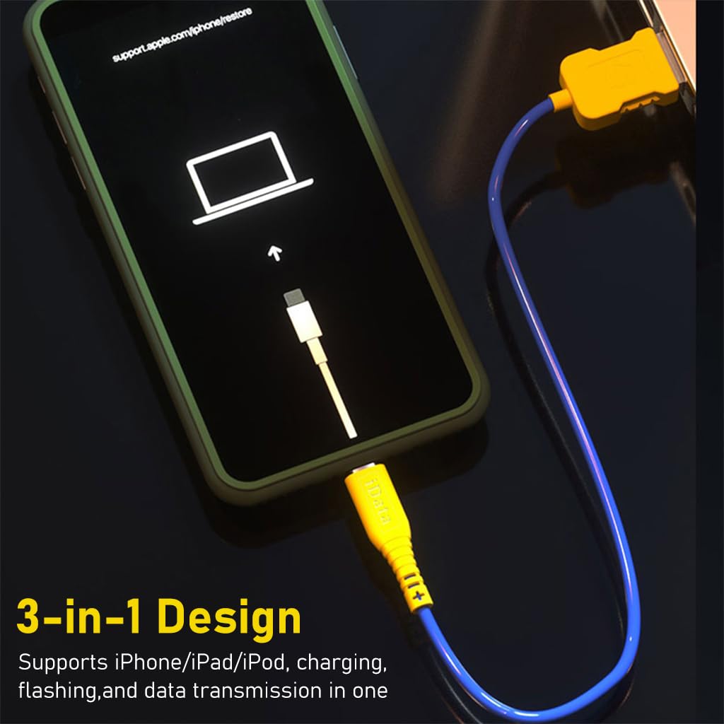 Verilux® Multi Light-ning USB Data Sync Fast Charging & Reboot Recovery Cable Cord for iOS System, iPhone, iPad