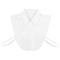 ZIBUYU  Cotton Half Shirt Blouse Detachable Collar for Women Girls(White, Free Size)