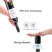 HASTHIP 2 PCS Vacuum Wine Bottle Stopper with Date Record, Vacuum Champagne Stoppers, Reusable Wine Preserver Bottle Saver, Wine Corks Keep Fresh,Gifts for Wine Lovers for Christmas Birthday