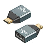 Verilux® HDMI Adapter, Mini HDMI to HDMI Adapter, Male to Female HDMI Converter, 4K@60Hz HDR 3D Dolby 18Gbps, Compatible for Nikon Zfc/Raspberry Pi 4/Sony A6000/GoPro Hero and Other Action Camera