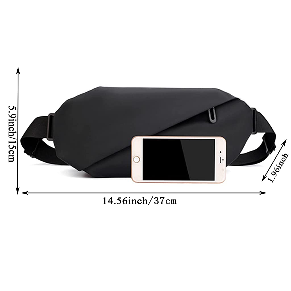 GUSTAVE Waist Bag for Men Women with Adjustable Strap, Stylish Fanny Pack Waterproof Chest Bag Lightweight Belt Bag for Running Travel Sports Cycling Workout Gym Outdoor