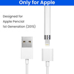 Zeitel® Charging Adapter Cable Compatible with Apple Pencil 1st Generation, Male to Female Flexible Connector, Charging Adapter for Apple Pencil 1st Gen (1m, 40 inch)(White)