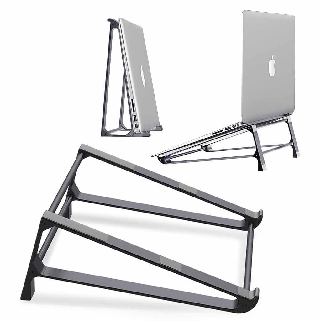 Verilux® Aluminium Laptop Stand Laptop Vertical MacBook Stand Holder Laptop Organizer Anti-Slip Laptop Stand Laptop Riser for 13-17.4 inch MacBook Lenovo