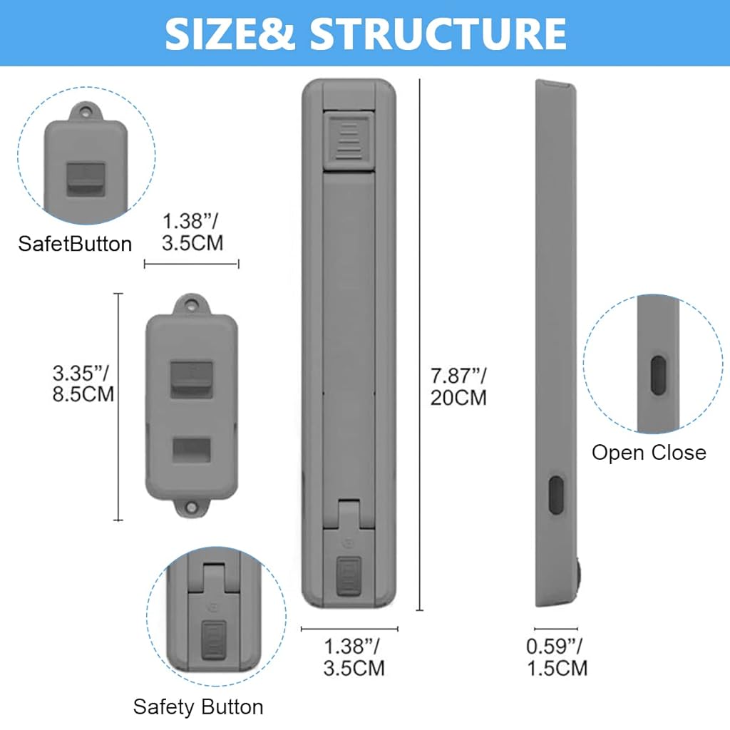 SNOWIE SOFT Window Lock Children Protection Window Restrictor Child Safety Window Stopper Falling Prevention Locks Limiter and Adhesive No Tools Need or Drill, Style A