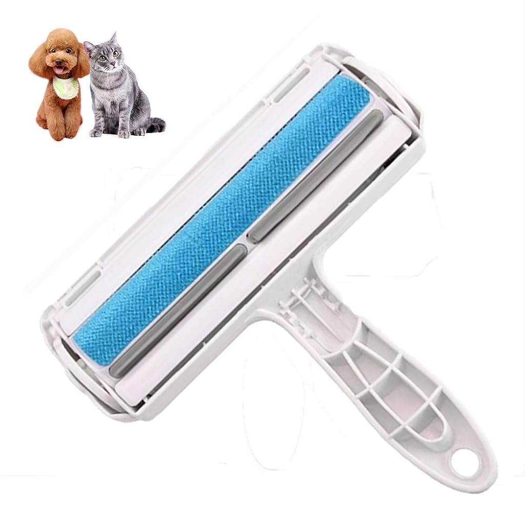 Qpets® Reusable Pet Hair Remover Roller Remove Dog, Cat and Other Pets Hairs Cleaning Lint Fur Brush Rollers Easy Hair Removal Furniture, Clothes, Sofa, Carpet, Couch, Bedding