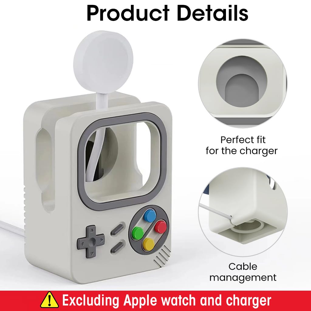 ZORBES® Silicone Stand for Apple Watch Retro Cartoon Apple Watch Holder Wireless Charger Organizer Universal Wireless Charger Organizer Charging Stand for Apple Watch Series Apple Watch SE