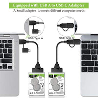 Zeitel® High-Speed USB 3.0/Type-C To SATA Adapter Cable For 2.5" SSD/HDD, UASP SATA III Support, Dual LED Indicators, Plug & Play, Ideal For Data Transfer & Backup, Compatible With USB 2.0/1.0