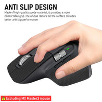 Verilux® Mouse Grip Tape for MX Master 3 Mouse, Anti Slip Non Fading Gaming Mouse Skin, Sweat Resistant Self Adhesive Paper Stickers, Pre-Cutted Sweat-proof Cool Mice Upgrade Kit (Mouse is not Included)