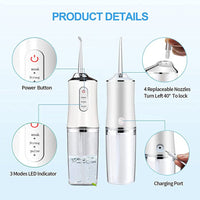 MAYCREATE Water Flossers For Teeth, Portable & Rechargeable Water Pick Flosser For Home and Travel,Electric Toothbrush with Water Flosser with 3 Modes.without Protective Case