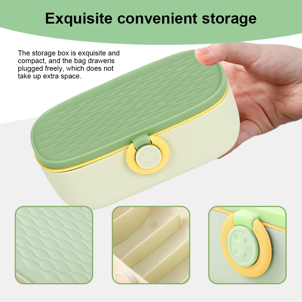 ELEPHANTBOAT Sewing Kit Full Set Portable, Sewing Kit Box for Home Use Travel Use Portable Sewing Kit Stitching Kit with Spools of Thread, Scissors, Thimble, Threader, Tape Measure, Buttons