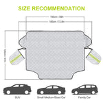 STHIRA® Car Windshield Sun Shade Sunshade Blocks Magnet Installation with Heat Reflective Rearview Mirror Window Cover, Universal Windproof Car Front Windshield Sun Shade 145 * 116cm