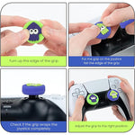 Verilux® 4pcs Silicone Joycon Thumb Grip Caps Creative Cartoonish Octopus Design Joy-Con Thumb Grip Cap Silicone Joy-Con Thumb Grip Cap, Suitable Controllers