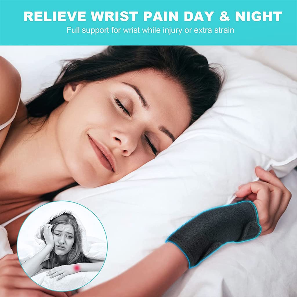 ZIBUYU Wrist Support, Right Wrist Support for Pain Relief Built in Metal Brace Adjustable Compression Wrist Support Sprained Wrist Support for Men and Women (right wrist support)