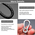 GUSTAVE Keychain Anti Lost Car Keychain with Phone Number Pendant Universal Car Keychain Heavy Duty Alloy Car Keychain with Woven Hand Strap