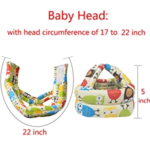 SNOWIE SOFT Baby Head Protector, Adjustable Size Baby Learn to Walk Or Run Soft Safety Helmet, Infant Anti-Fall Anti-Collision,for Baby Months~5 Years Old (Beige)