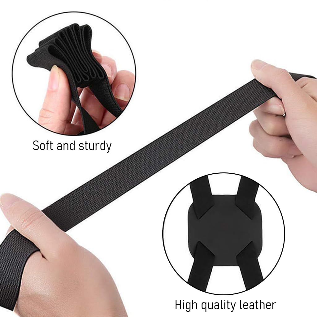 HASTHIP 2Pcs Luggage Straps Bag Bungees for Add a Bag, Adjustable Elastic Travel Suitcases Luggage Bags Strap Belt with Buckles - Black