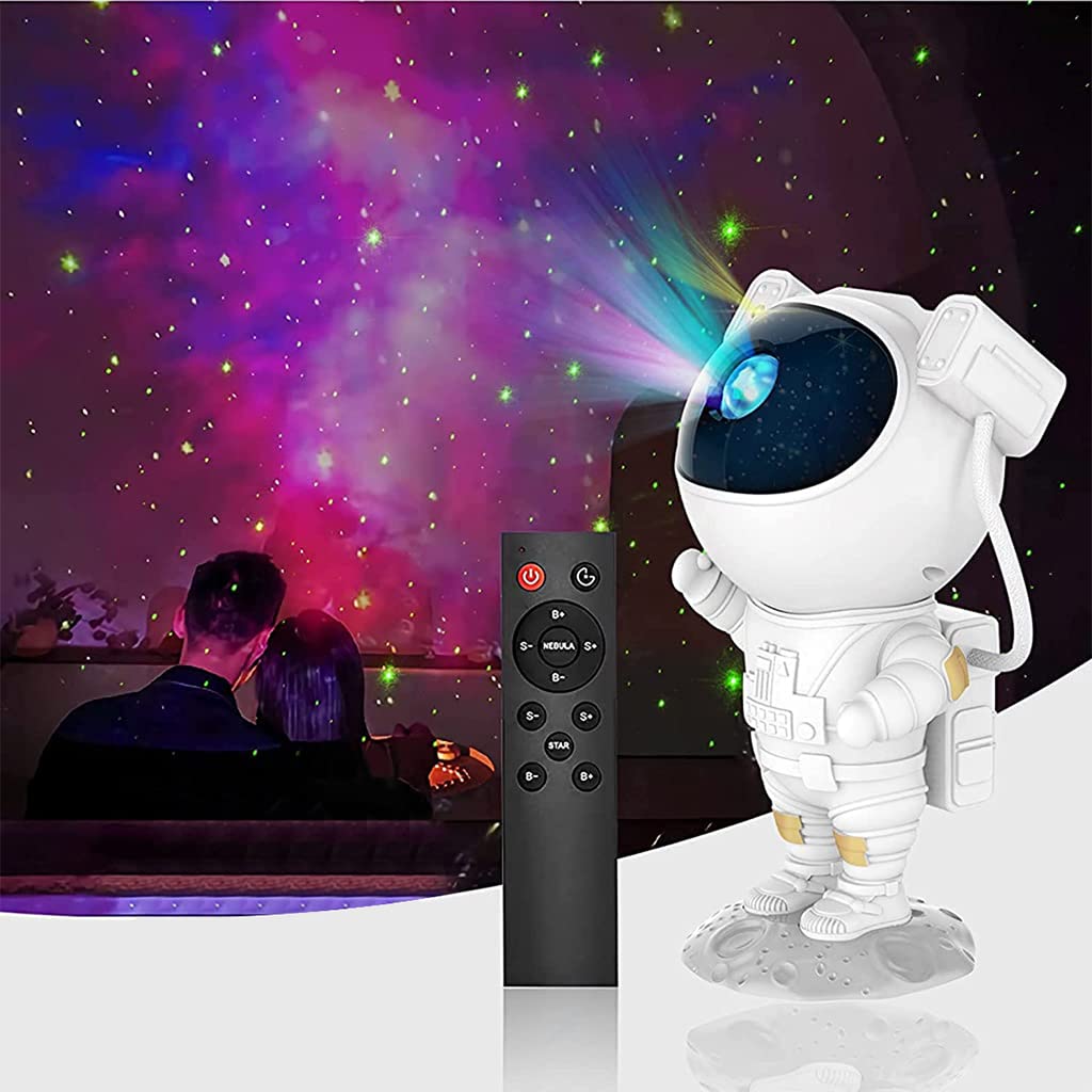 ELEPHANTBOAT Astronaut Projector Galaxy Night Light Projector Led Lamp with Remote Control 17 Modes Kids Planetarium Galaxy Projector for Bedroom with 2 Timer