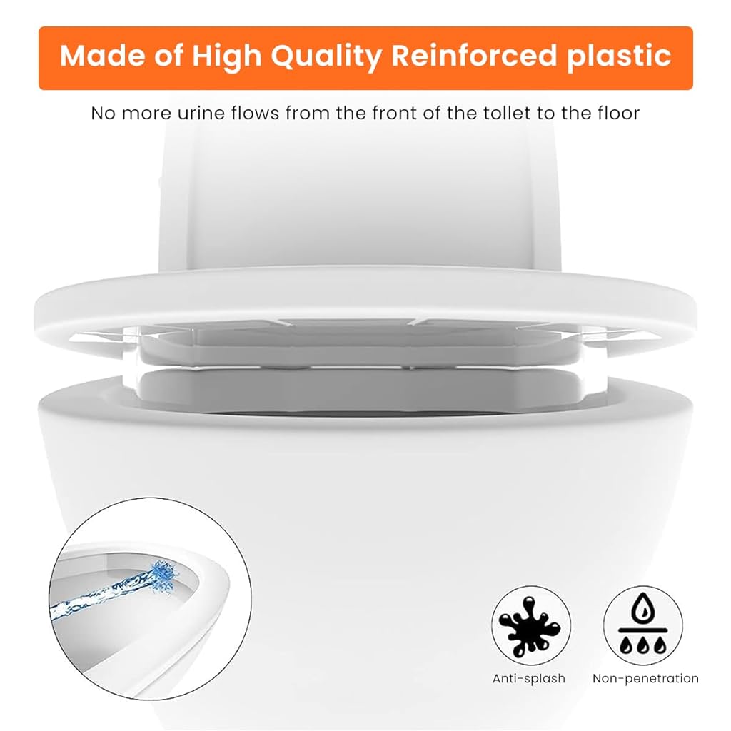 SNOWIE SOFT® 1Pcs Transparent Pee Splash Guard for Toilet Seat Potty Training Kids Adults Prevent Peeing Out Toilet Seat, Waterproof Self Adhesive Anti-Splash Guard Upgrad Super Stickiness Pee Guard