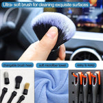 STHIRA® 3pcs Car Duster Brush Set with Box, Fine Bristle Brushes for Car Interior Detailing, Soft Bristles Cleaning Brush Dusting Tool for Dashboard, Wheel, Window, Keyboard, Air Conditioners