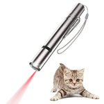 Qpets  Cat Chasing Toy,USB LED Laser Pointer for Chasing Interactive Cat Toy 3 in 1 LED Laser Pen Checking Cat Skin/White Light Illumination/5 Patterns