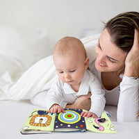 SNOWIE SOFT® Cloth Books for Babies, Newborn Toys, Double Side Infant Tummy Time Toys for babiesTear Resistance Can Make Sound Hangable Cloth Book On Cradle for Toddler Visual Development Toy