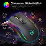 Verilux® Wired Gaming Mouse Ergonomic Gaming Mouse with 7 Programmable Keys,6 Adjustable DPI,LED Backlit USB Plug and PlayFor Laptop, PC, Windows, Mac